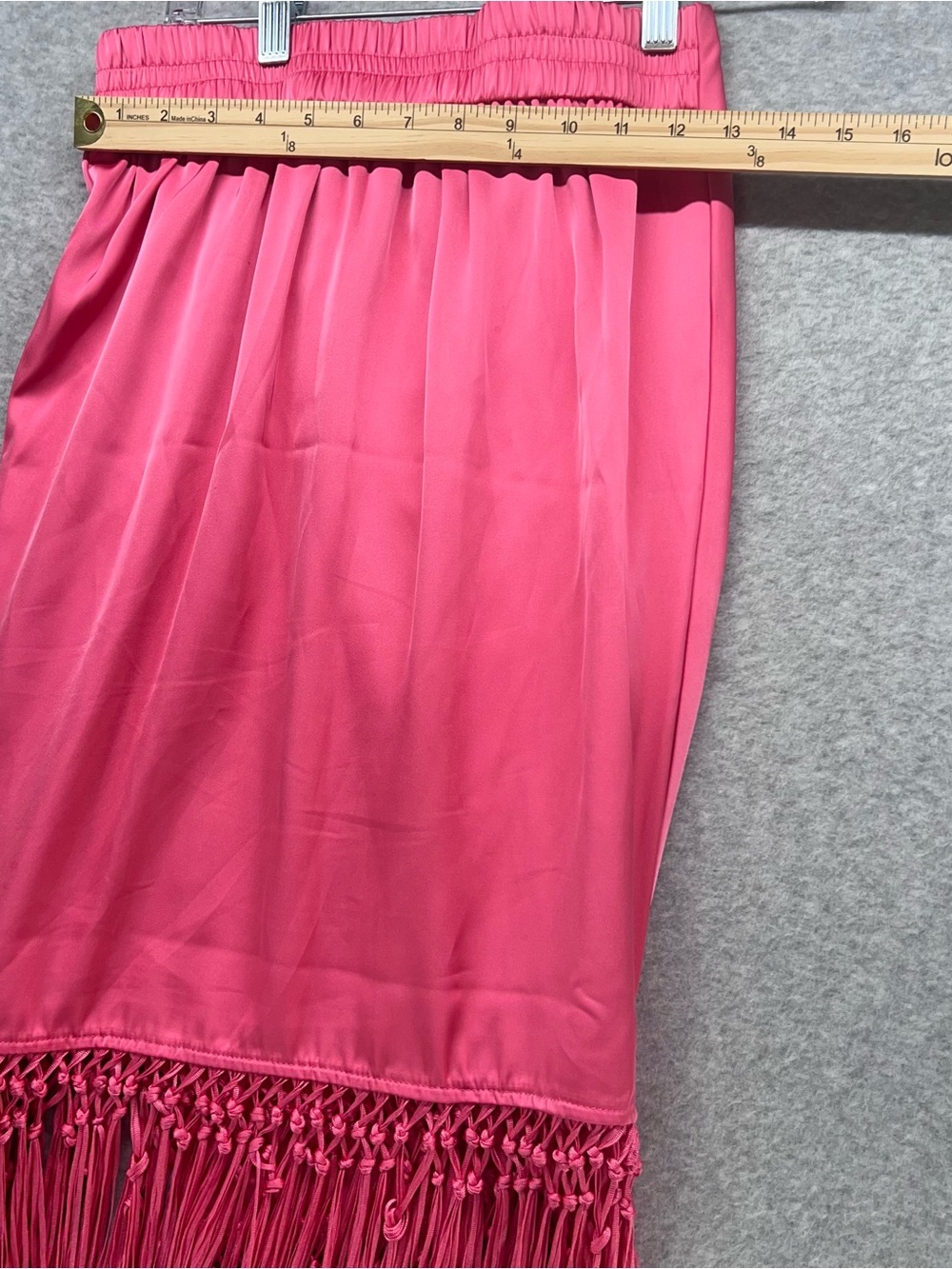 Rachel Zoe Pink Fringe Slip Skirt Set - Picture 13 of 13